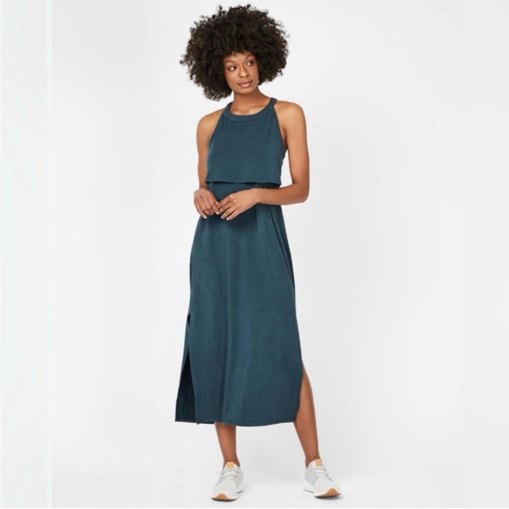 🆕 Sweaty Betty Holistic Midi Dress, Navy Size M